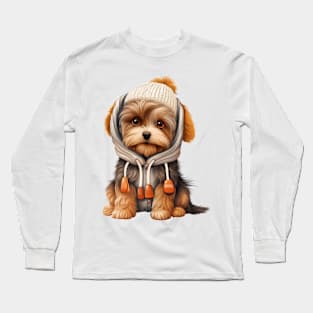 Winter Biewer Terrier Dog Long Sleeve T-Shirt